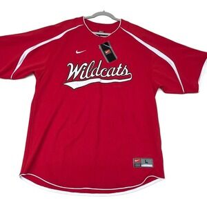 Vintage Wildcats Jersey Mens Large Red NCAA Baseball Nike BP Top 2000s